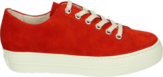 Paul Green 4790 - Lage sneakersDames sneakers - Kleur: Rood - Maat: 40