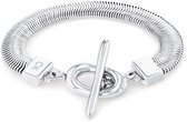 Calvin Klein CJ35000647 Dames Armband - Schakelarmband - Sieraad - Staal - Zilverkleurig - 10 mm breed - 17.5 cm lang