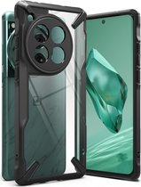 Ringke Fusion X | Hoesje Geschikt voor OnePlus 12 | Back Cover | Militaire Standaard | Zwart