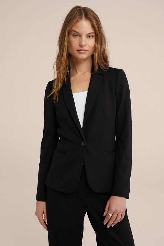 WE Fashion Dames getailleerde jersey stretch blazer