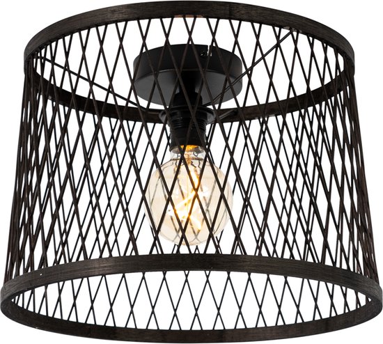 QAZQA calamus - Landelijke Plafondlamp voor buiten - 1 lichts - Ø 40 - Buitenverlichting