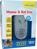 ECOstyle Mouse & Rat Free Tegen Muizen en Ratten - Ecologisch, vriendelijk & Hyienisch - Veilig voor Kinderen en Huisdieren - 130 M² - Voor 1 Kamer