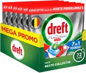 Bol.com Dreft Platinum Plus All In One - Vaatwastabletten - Deep Clean Fresh Herbal Breeze - 72 Capsules aanbieding