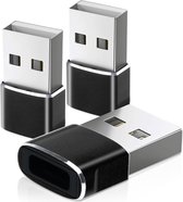 Cadorabo 3x USB-adapter in ZWART - USB C naar USB-adapter converter