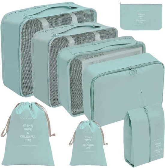 Packing Cubes Reisbagage Verpakkingsorganisatoren Set Met Toilettas (7