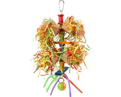 Duvoplus - Speelgoed Voor Dieren - Vogel - Kleurrijke Houten Shredder Met Snippers 33x17,2x4,5cm Meerkleurig - 1st