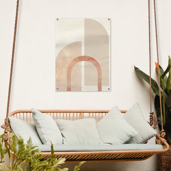 Tableau jardin Formes - Beige - Abstrait - 60x80 cm - Poster jardin