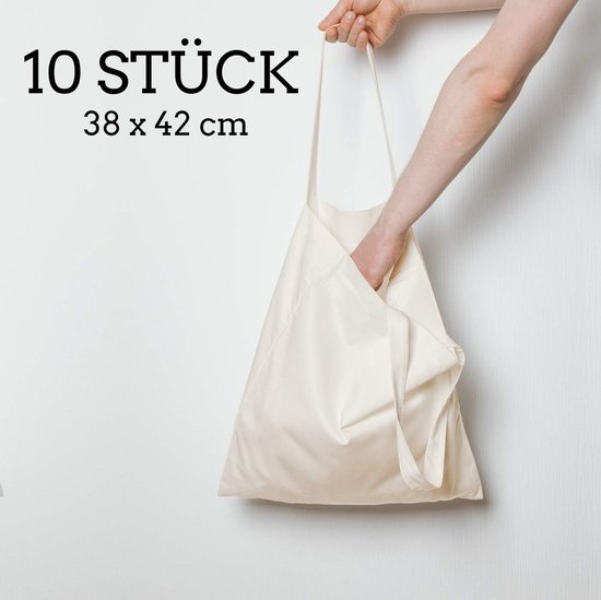 Sac en coton 38x42 cm 10 pièces non imprimés, anses longues, sac en tissu, sac de transport, sac, sac en coton, sac en jute Sac en coton 38x42 cm 10 pièces non imprimés, anses longues, sac en tissu, sac de transport, sac, sac en coton, sac en jute
