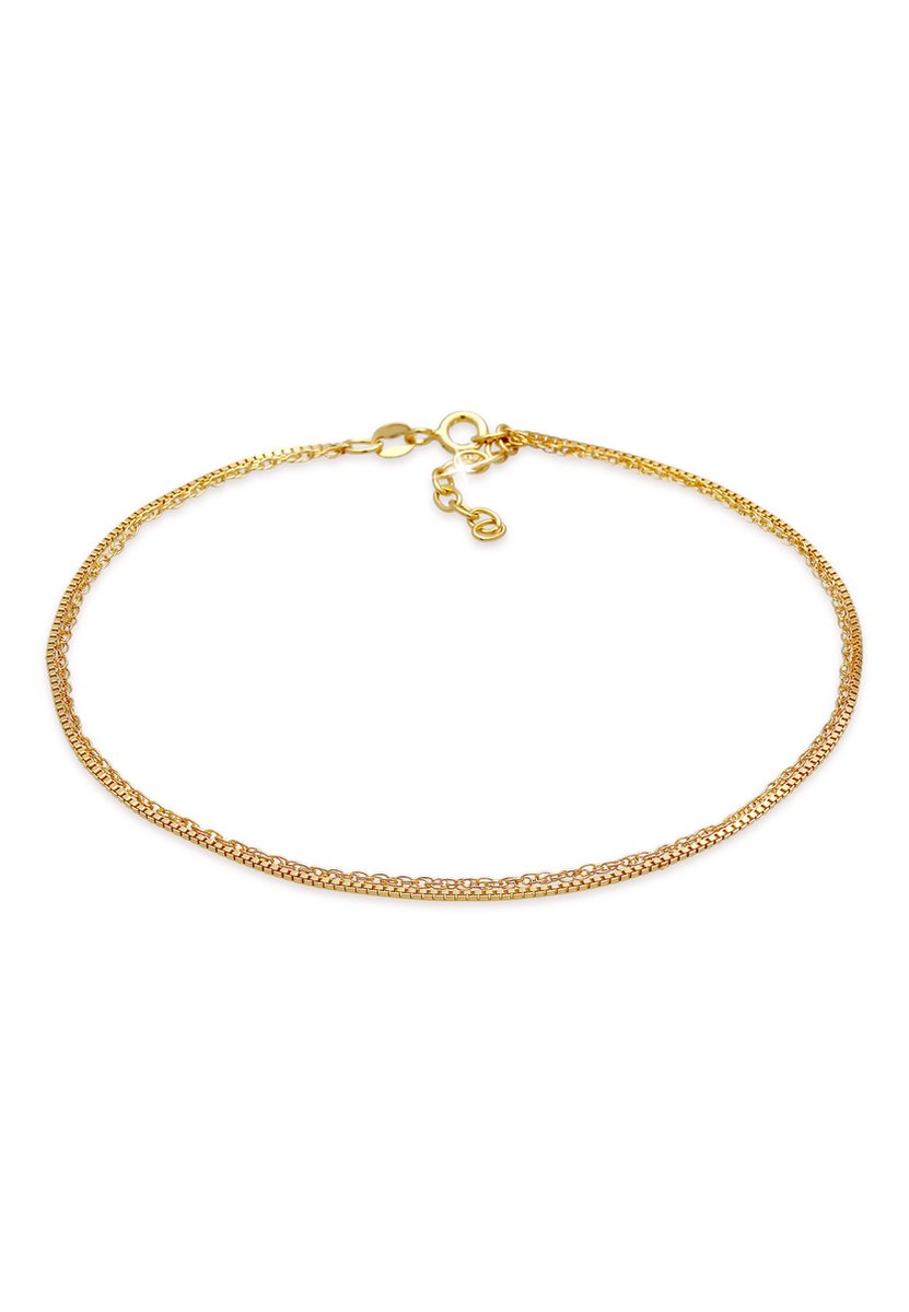 Elli - Enkelbanden - Dames Venetiaanse Ketting Ketting Basis Laag Zomer Verstelbaar in 925 Sterling Zilver Verguld - Dames