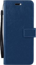 Hoes Geschikt voor Samsung A15 Hoesje Bookcase Hoes Flip Case Book Cover - Hoesje Geschikt voor Samsung Galaxy A15 Hoes Book Case Hoesje - Donkerblauw