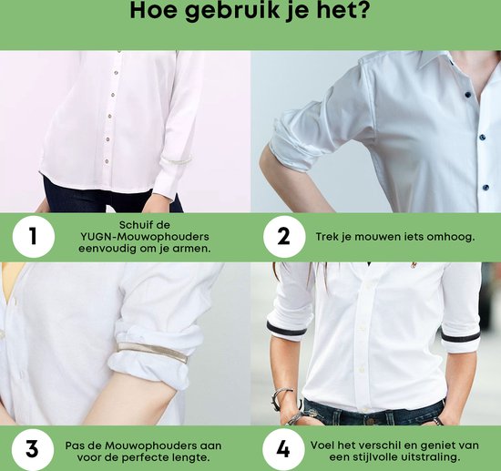 Mouwhouder, mouwhouder voor dames, mouwhouder heren, overhemd