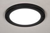 Lumidora Plafondlamp 73933 - Plafonniere - PANEL - Ingebouwd LED - 18.0 Watt - 1400 Lumen - 2700 Kelvin - Zwart - Wit - Kunststof - Badkamerlamp - ⌀ 22 cm