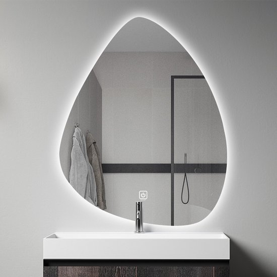 Quality Heating - Spiegel - Asymmetrisch - Led Verlichting, Anti-condens (120cm X 75cm