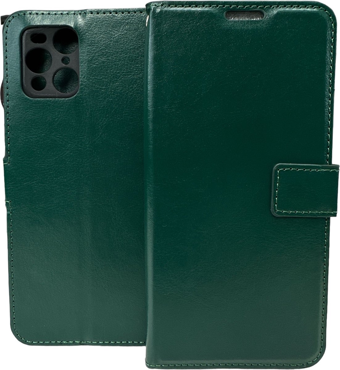 Portemonnee Book Case Hoesje Geschikt voor: Oppo Find X3 Pro - groen