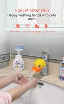 Kid Kraan Extender Gootsteen Accessoires Dier Peuter Olifant Eend Siliconen Water Tap Extender Hand Wassen Chute Extender - Gele Eend
