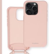 iMoshion Hoesje Geschikt voor iPhone 15 Pro Hoesje Met Koord - iMoshion Color Backcover met afneembaar koord - Roze