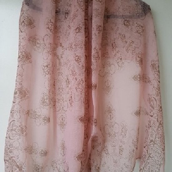 Sjaal Met Print - zomers - Roze