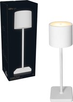Lampe de table LED rechargeable Proventa - Intensité variable au toucher - Intérieur et extérieur - Wit