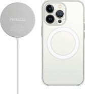 Draadloze Oplader + Hoesje - Geschikt voor iPhone 13 Pro Oplader - Siliconen Hoesje met Magneet - Magnetisch Wireless Charger