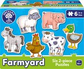 Orchard Toys - Farmyard - Boerderij puzzels - 2 stukjes per puzzel - vanaf 18 maanden