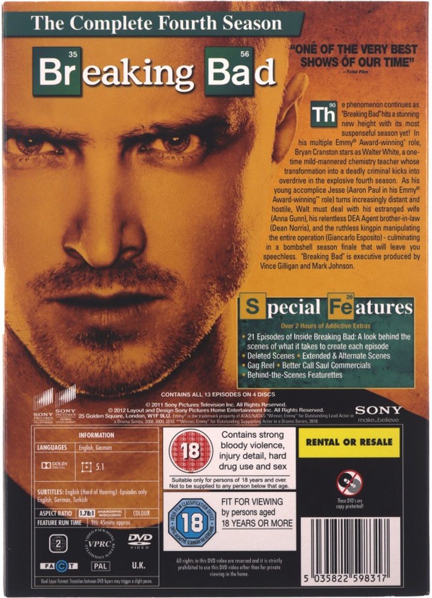Breaking Bad S4 (DVD) thumbnail 4