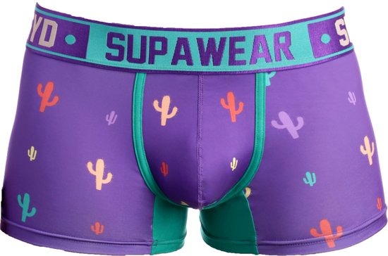 Supawear Sprint Trunk Prickly Purple - MAAT XS - Heren Ondergoed - Boxershort voor Man - Mannen Boxershort