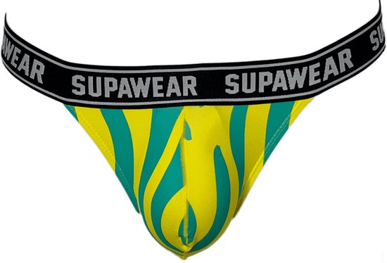 Supawear POW Jockstrap Yellow Beast - MAAT XL - Heren Ondergoed - Jockstrap voor Man - Mannen Jock