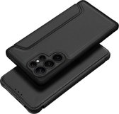 Case2go - Coque de téléphone adaptée au Samsung Galaxy S24 Ultra - Étui livre résistant aux chocs - Zwart