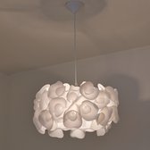 INSPIRE - Hanglamp - MUSSEL - 1 x E27 Max 60W - L. 50 cm - Metaal - Kunststof - Wit - Hanglamp design