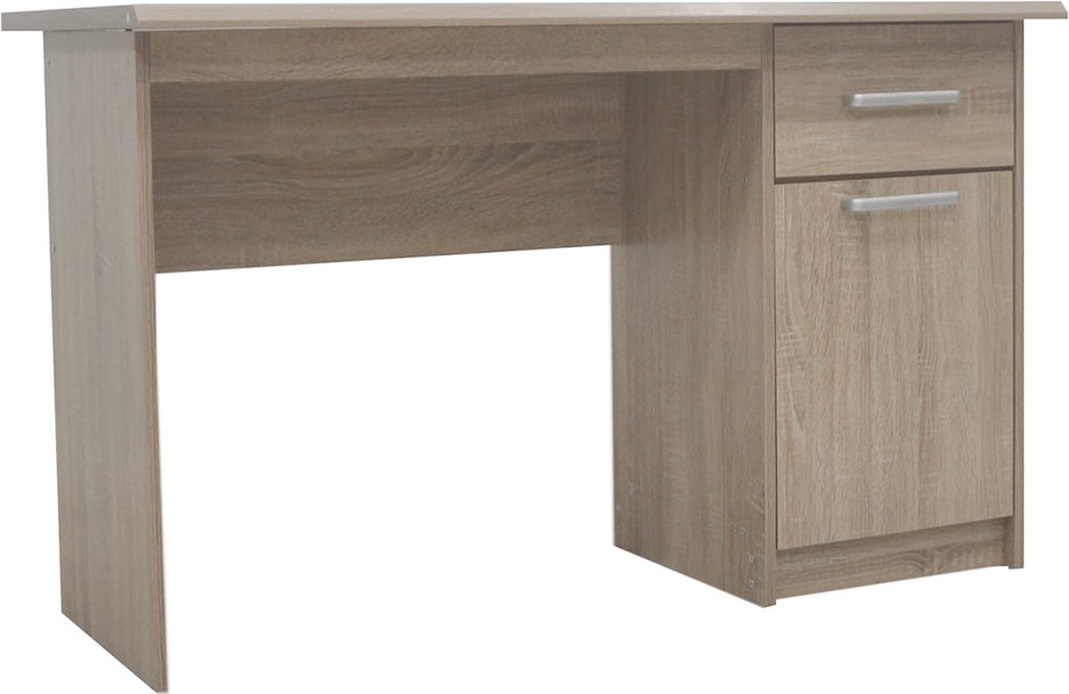 Bureau Royce Sonoma - MDF - 121x60cm - Met opbergruimte - Hoogte 75 cm - Met lades