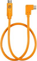Tether Tools TetherPro USB-C to Right Angle USB-C Pigtail Cable (20" (50cm) High-Visibility Orange)