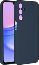 Accezz Hoesje Geschikt voor Samsung Galaxy A15 (4G) / A15 (5G) Hoesje Siliconen - Accezz Liquid Silicone Backcover - Donkerblauw