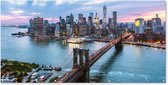 Schuttingposter New York - Brooklyn Bridge - Boot - 200x100 cm - Tuindoek