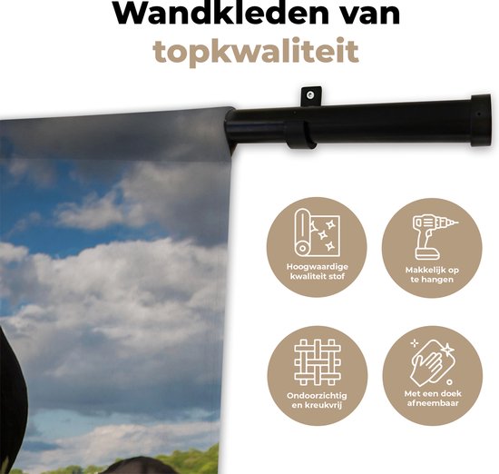 Tapisserie - Tapisserie - Vaches - Animaux - Herbe - Pâturage - Ferme - 150x150 cm - Tapisserie