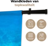 Wandkleed - Wanddoek - Schildpad - Zee - Blauw - 180x120 cm - Wandtapijt