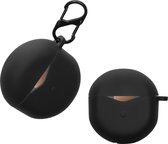 kwmobile Hoes geschikt voor SoundPeats Air 4 - Siliconen cover voor oordopjes in zwart