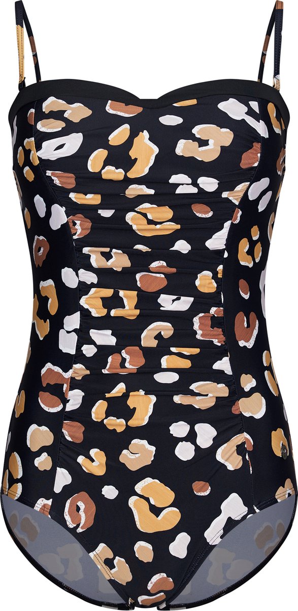 Pastunette Dames Badpak Pastunette - Animal - Corrigerend zwart
