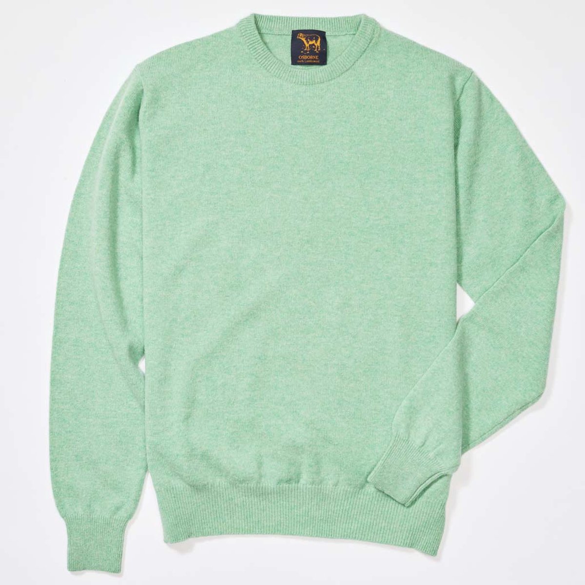 Osborne Knitwear Trui met ronde hals - Sweater heren in Lamswol - Pullover Heren - Springtime - XL