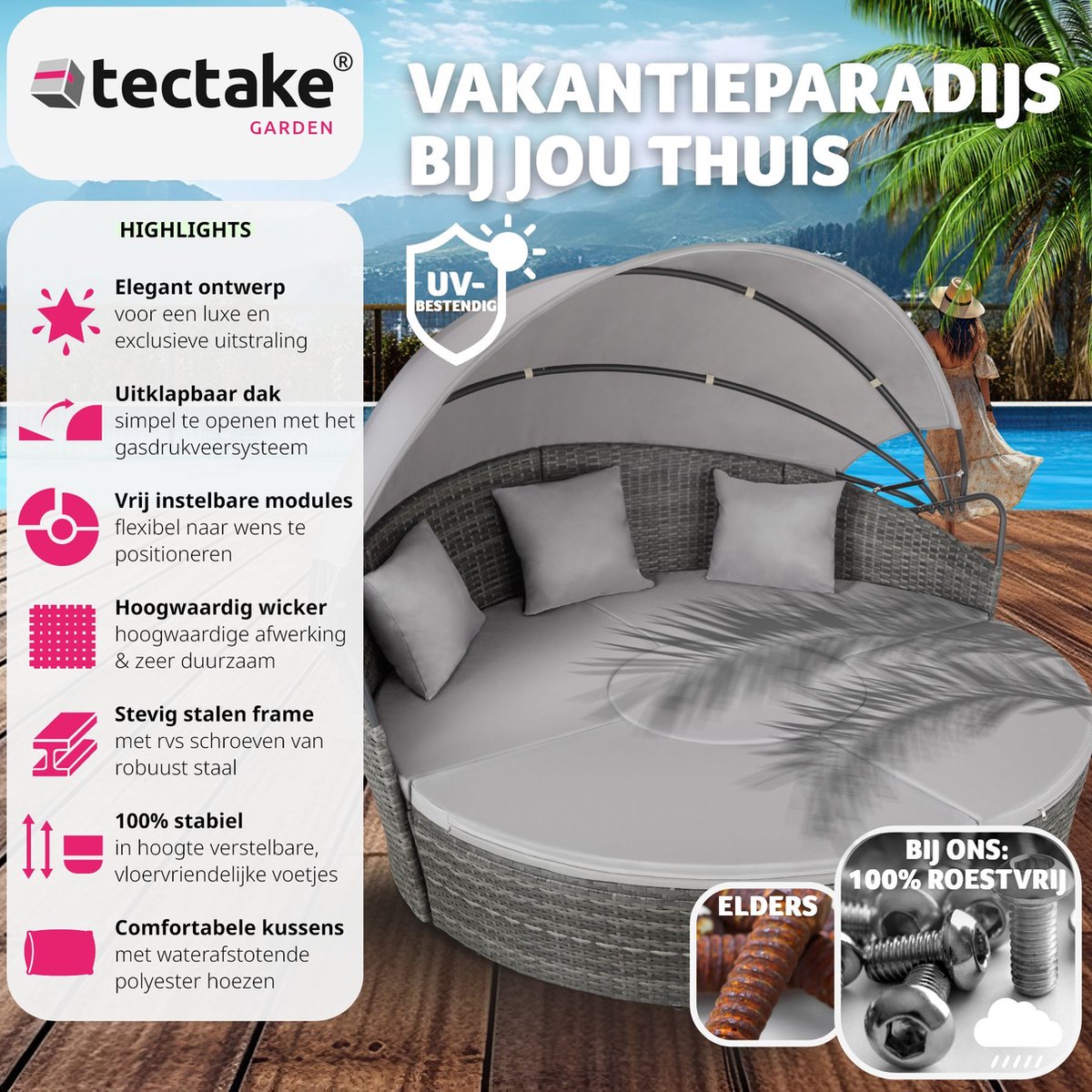 RICHIE Zoneiland afdekking, waterdicht, 420D Oxford-stof