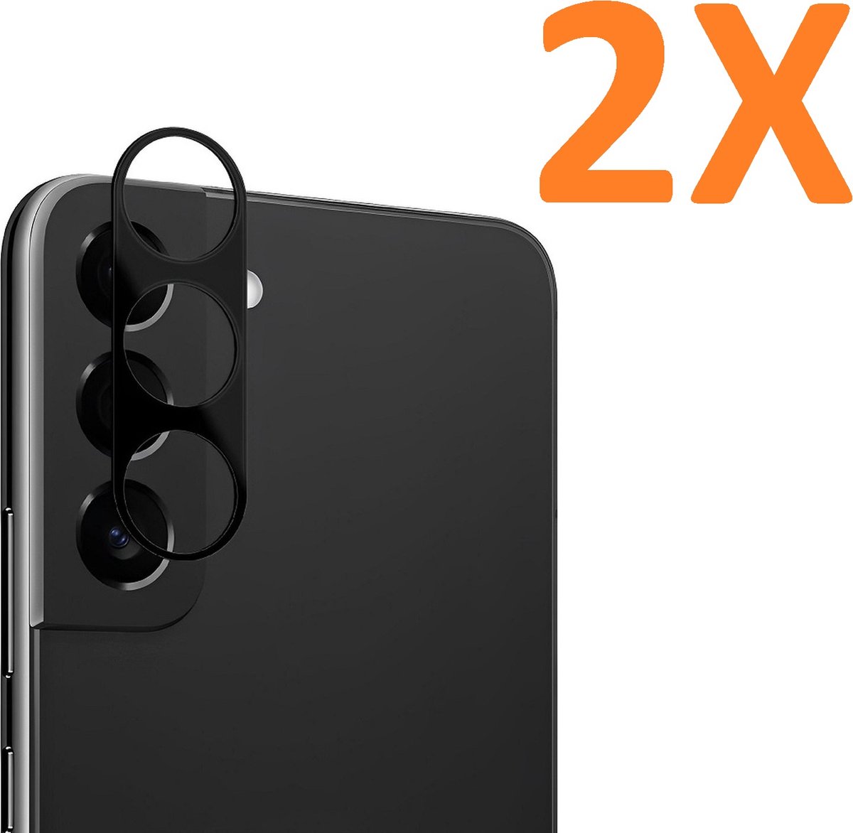 Camera Lens Glass Protector - beschermer Geschikt voor: Samsung Galaxy S23 Plus - Zwart - 2x