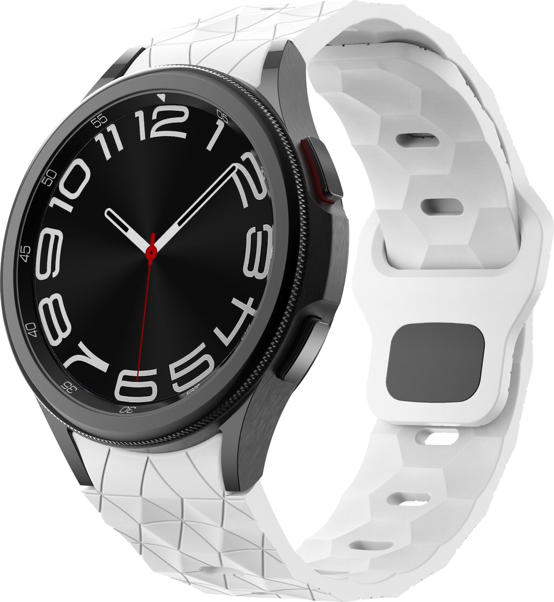 YONO Hexagon Bandje 20mm - Horlogebandje geschikt voor Samsung Galaxy Watch 6-5-4 (40-43-44-47mm Classic Pro) - Wit