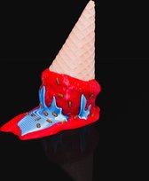 Smeltend Ijs Sculptuur| Melting Ice Cream Door Stopper | Ijs Decoratie | Deur Decoratie | Realistich Smeltend Ijs | Kleurrijke Deurstopper | Leuke Deurstopper | Handig En Mooi | 3D Print