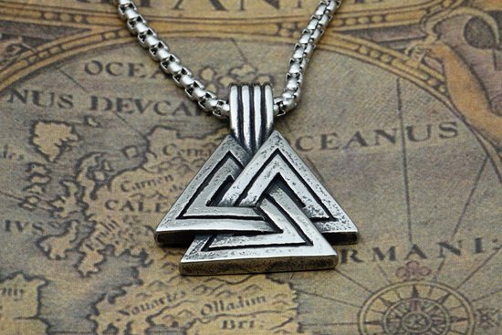[Two Ravens] Viking ketting - Valknut Hanger - Viking Sieraden ...