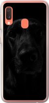 Geschikt voor Samsung Galaxy A20e hoesje - Hond - Huisdier - Zwart - Siliconen Telefoonhoesje