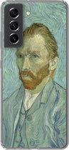 Geschikt voor Samsung Galaxy S21 FE hoesje - Zelfportret - Vincent van Gogh - Siliconen Telefoonhoesje