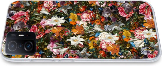 Coque Xiaomi 11T Pro - Fleurs - Papillon - Art - Coque de téléphone en Siliconen