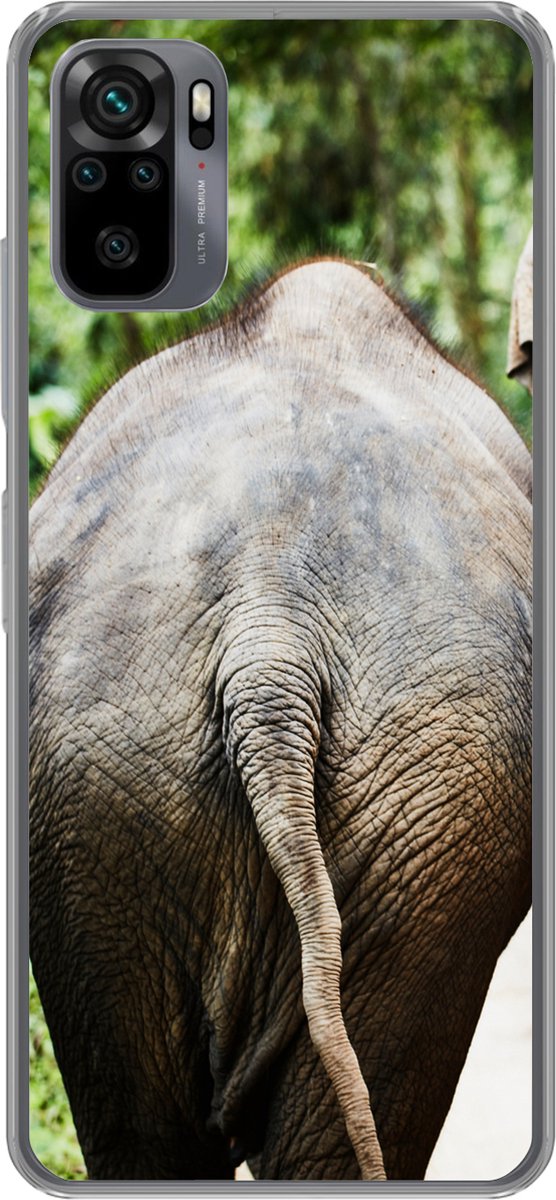 Telefoonhoesje Geschikt voor Xiaomi Geschikt voor Redmi Note 10 Pro hoesje - Olifant - Dieren - Grijs - Natuur - Siliconen Telefoonhoesje Telefoonhoesje