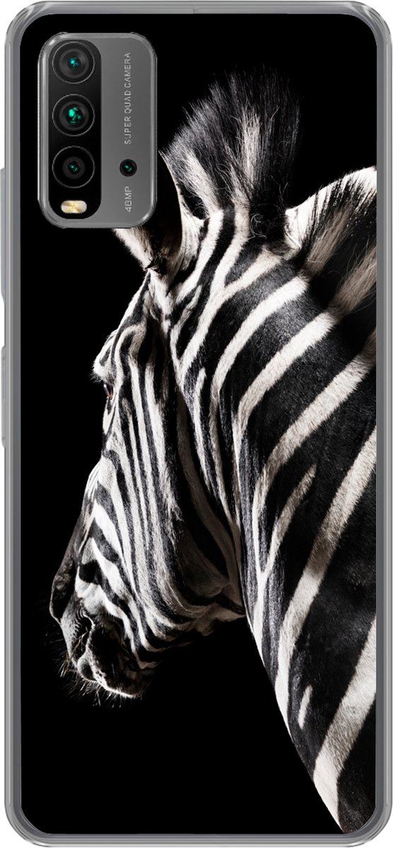 Telefoonhoesje Geschikt voor Xiaomi Geschikt voor Redmi 9T hoesje - Zebra - Wilde dieren - Patronen - Siliconen Telefoonhoesje Telefoonhoesje