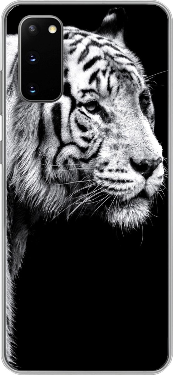Telefoonhoesje Geschikt voor Samsung Galaxy S20 hoesje - Tijger - Wilde dieren - Licht - Siliconen Telefoonhoesje Telefoonhoesje