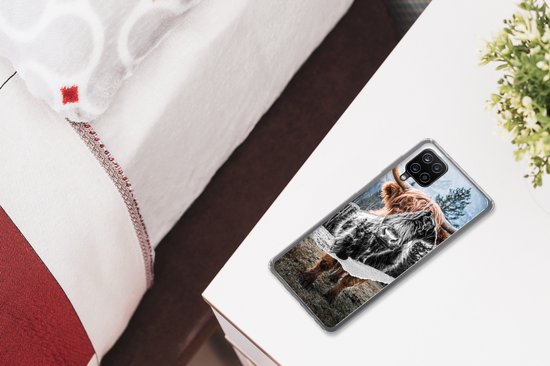 Coque Samsung Galaxy A12 - Scottish Highlander - Vache - Animaux - Siliconen